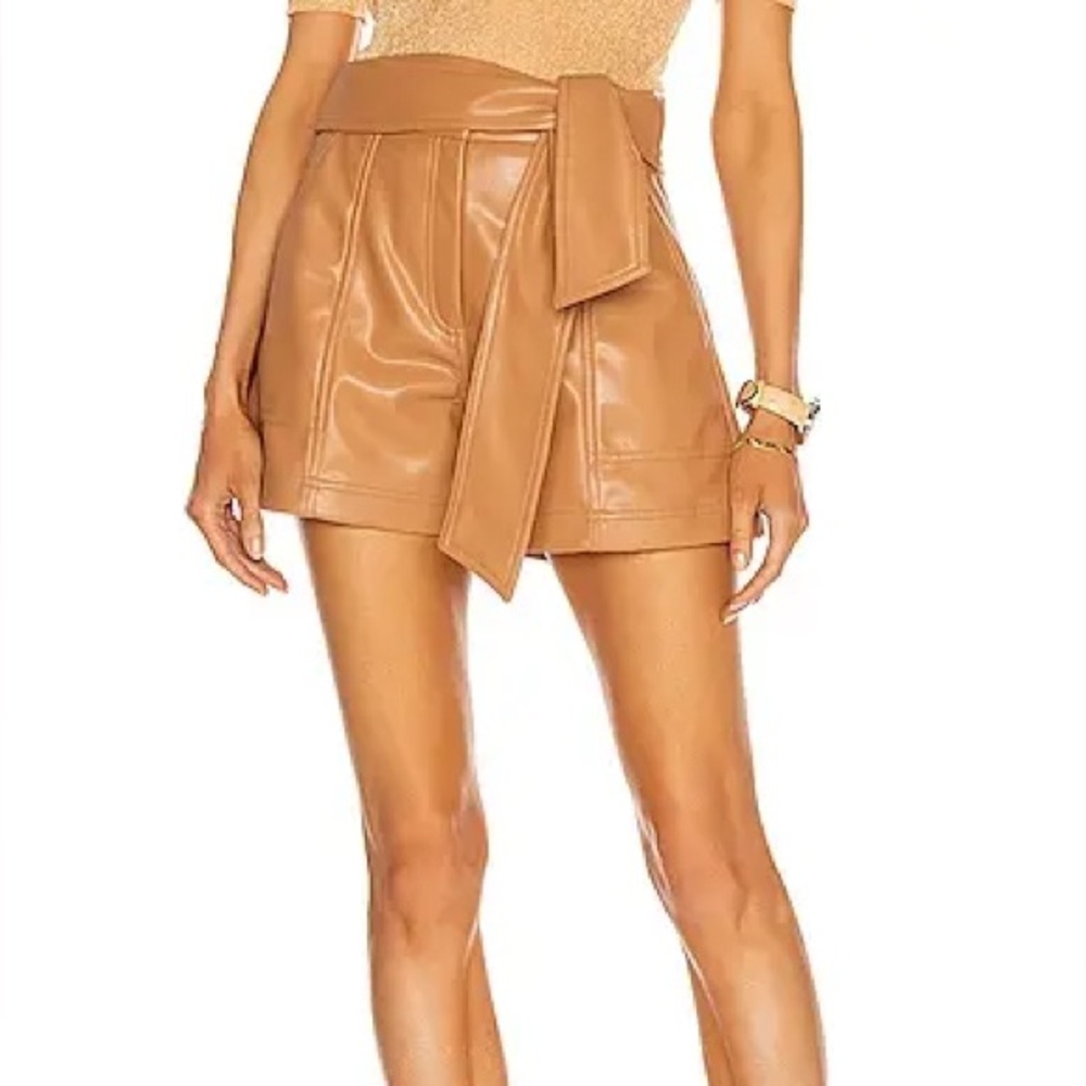 Johnathan Simkhai vegan leather Mari shorts